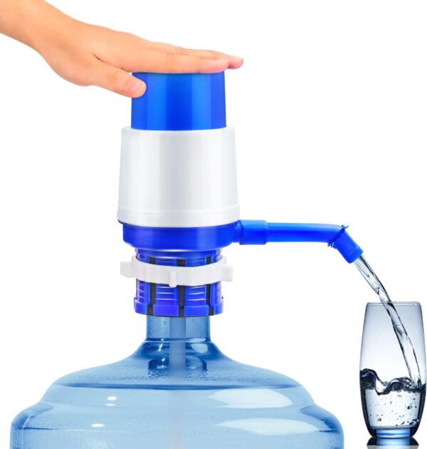 Manual Water Pump Dispenser For 19 liter Bottle - Blue & White