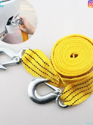 Heavy-Duty Automotive Emergency Towing Rope Belt with Hooks (3 Meters)